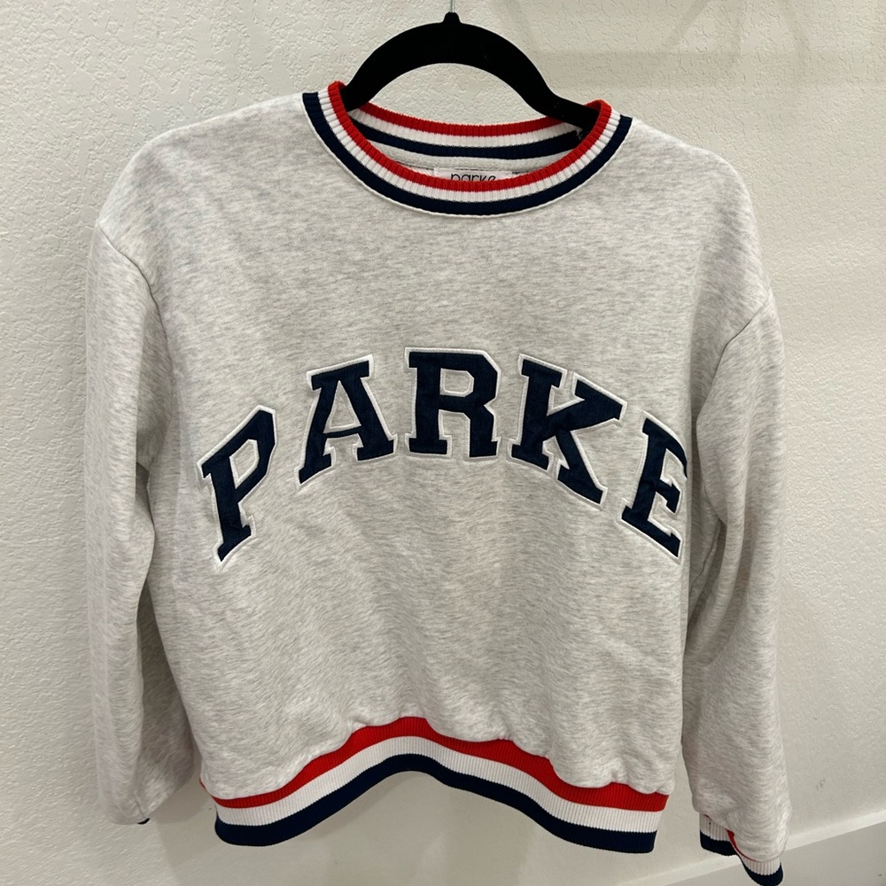 PARKE French Terry Vintage Varsity Crewneck Sweatshirt